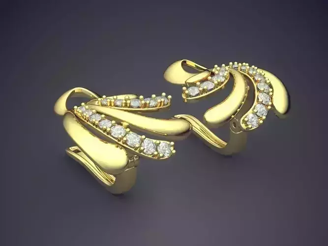 Earrings With Diamonds CAD-6810