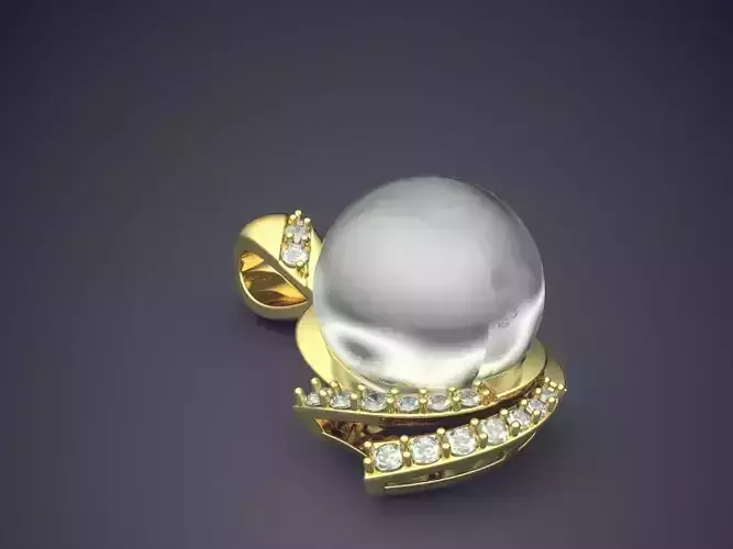 Pendant With Pearl CAD-6807
