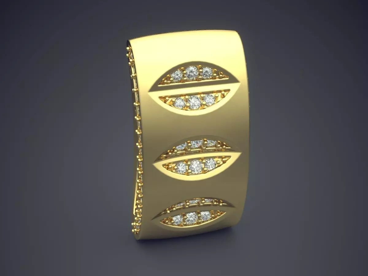 Pendant With Diamonds CAD-6794 3D print model_3