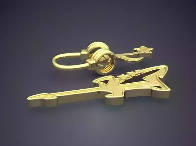 Guitar And Headphones Shape Pendants CAD-6792