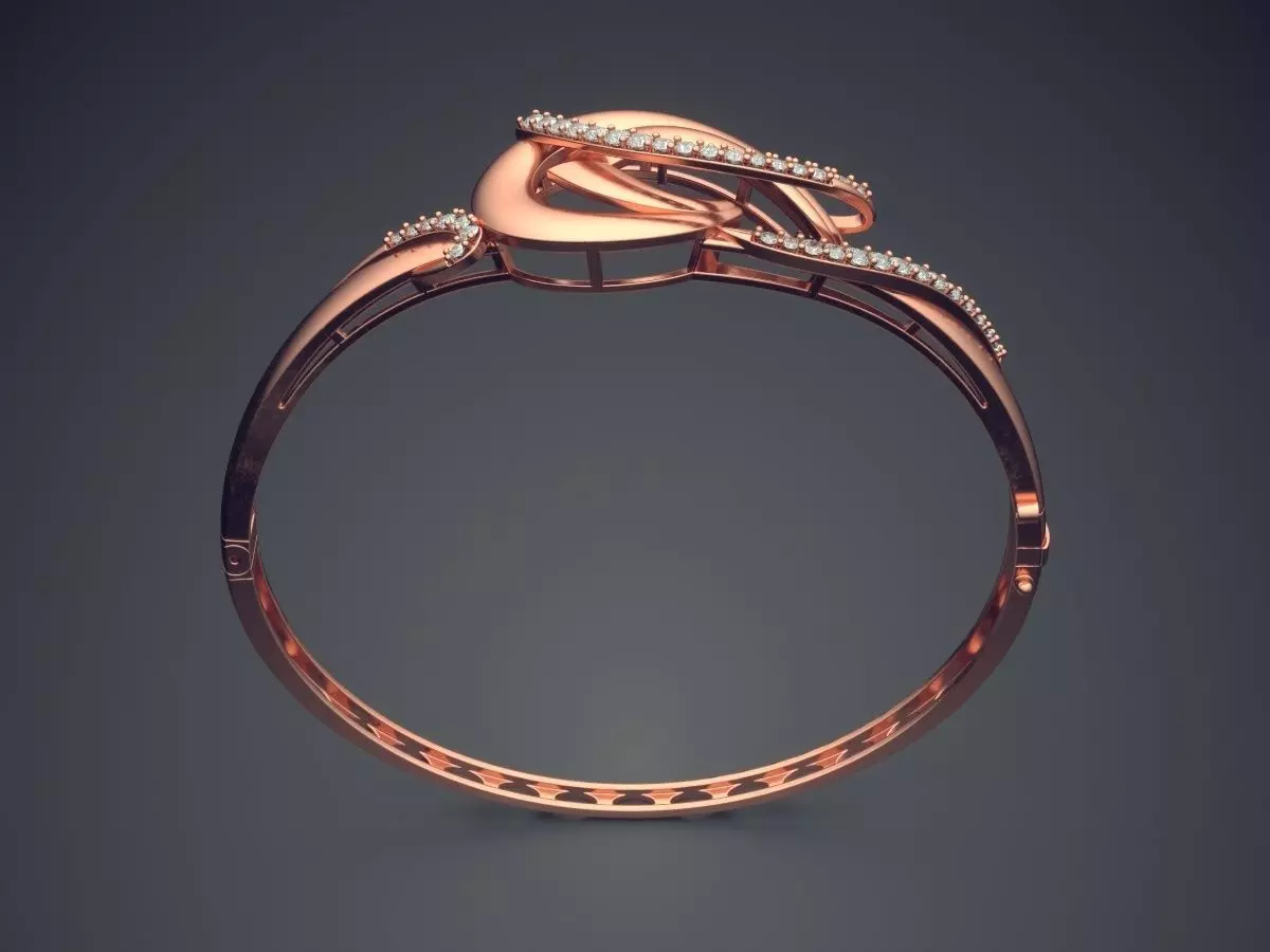 Ring With Diamonds CAD-6789 3D print model_2