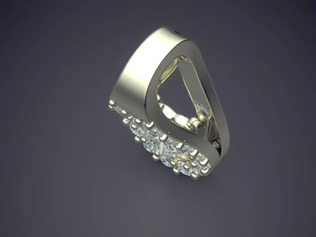 Pendant With Diamonds CAD-6785 3D print model_1
