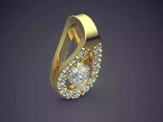 Pendant With Diamonds CAD-6785 3D print model