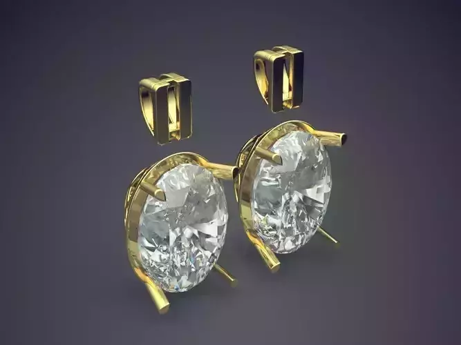 Earrings With Diamond CAD-6783