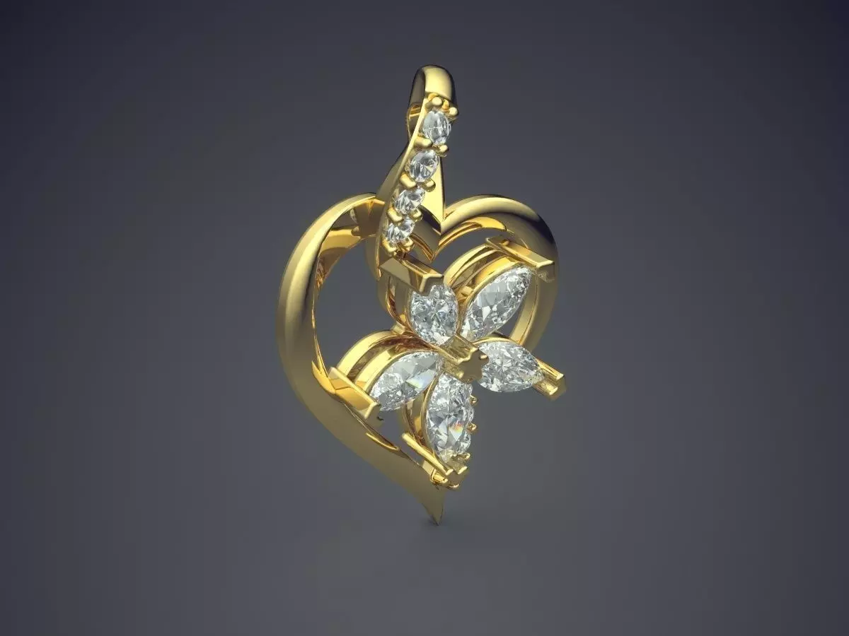 Pendant With Diamonds CAD-6781 3D print model_0
