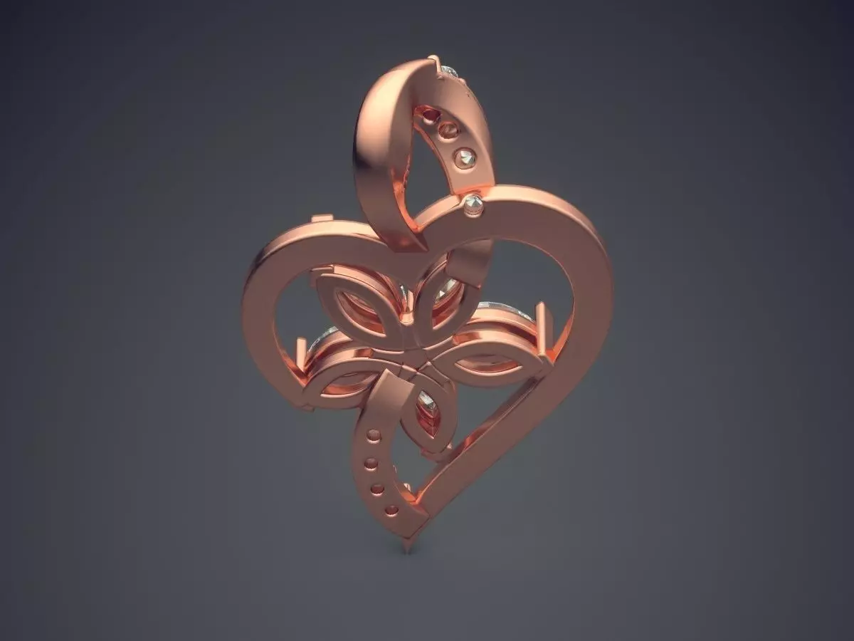 Pendant With Diamonds CAD-6781 3D print model_2