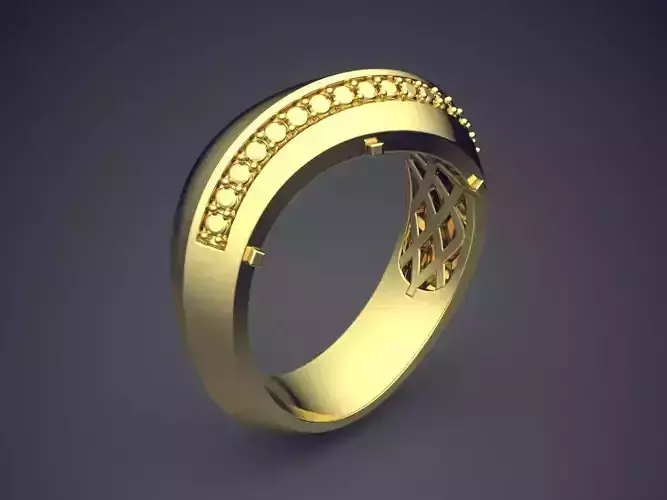 Thick Curved Ring CAD-6778