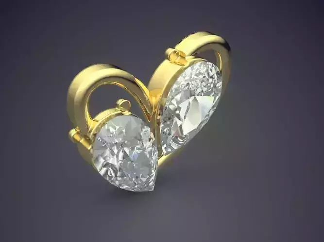 Double Diamond Pendant CAD-6776