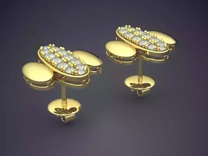 Earrings With Diamonds CAD-6766