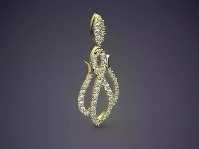 Diamond Pendant CAD-6757