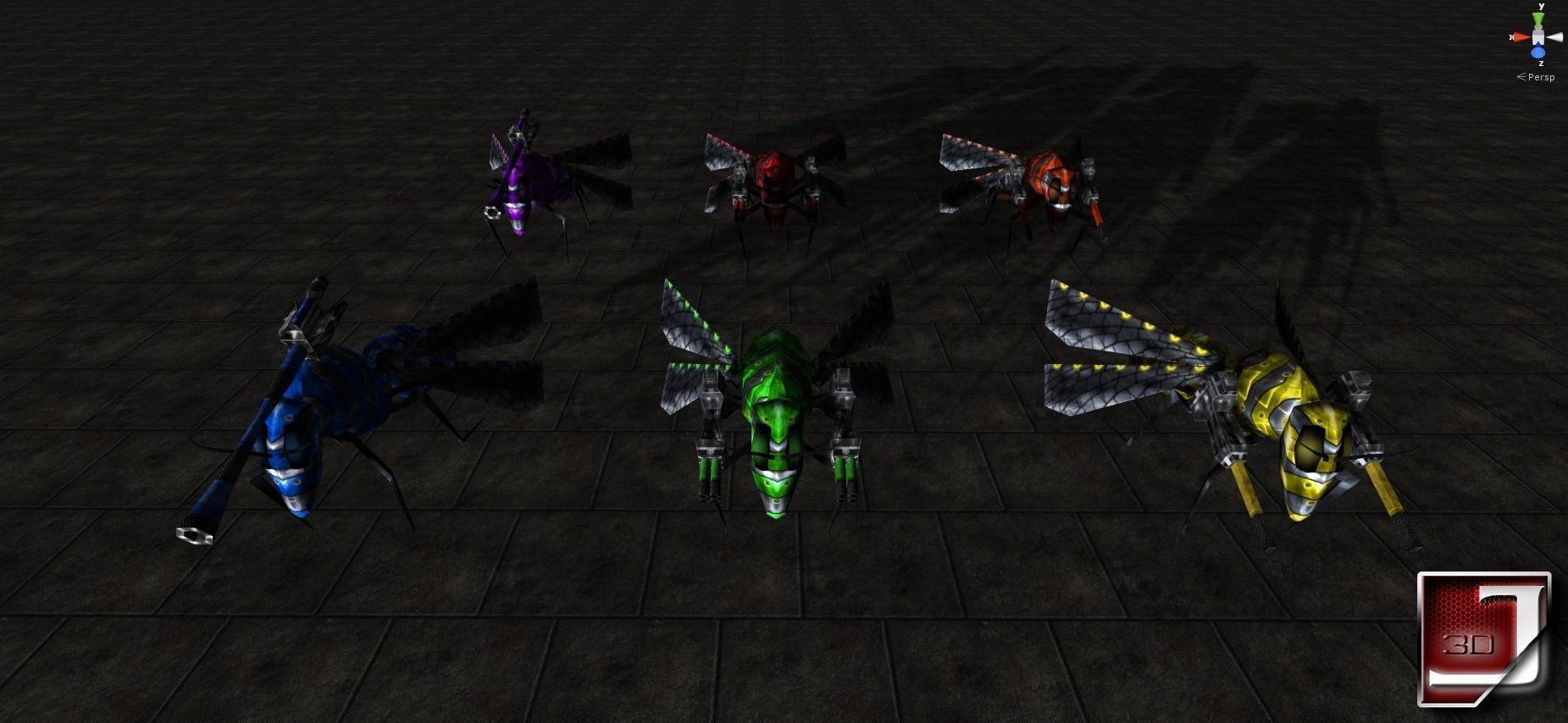 Bug Assault Series Low-poly 3D model_4