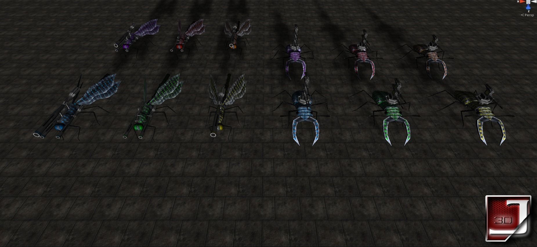 Bug Assault Series Low-poly 3D model_11