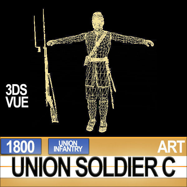 Civil War Union Soldier C Infantry Sharpshooter 3D model_20