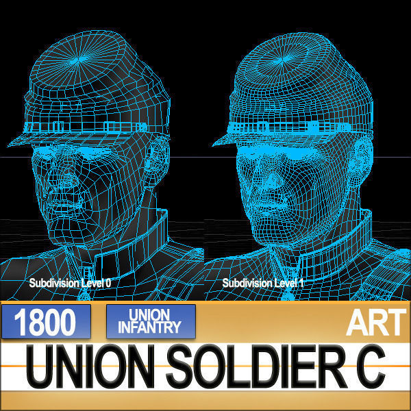 Civil War Union Soldier C Infantry Sharpshooter 3D model_2