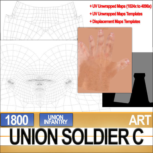 Civil War Union Soldier C Infantry Sharpshooter 3D model_10