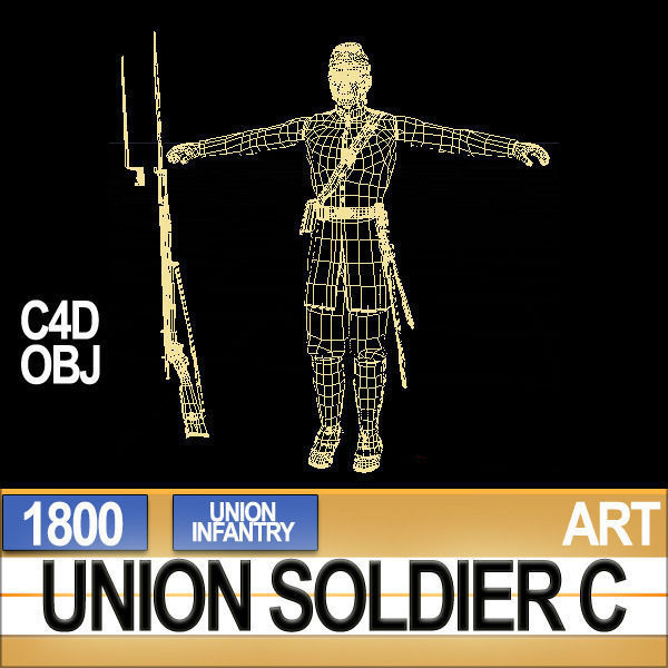Civil War Union Soldier C Infantry Sharpshooter 3D model_19