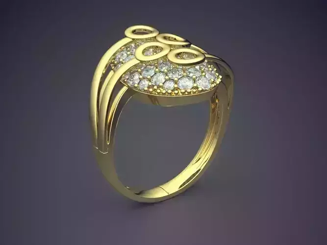 Engagement Ring With Diamonds CAD-6745