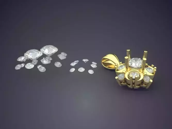 Diamond Pendant CAD-6743