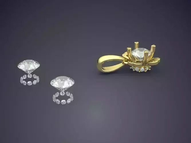 Pendant With Diamonds CAD-6739