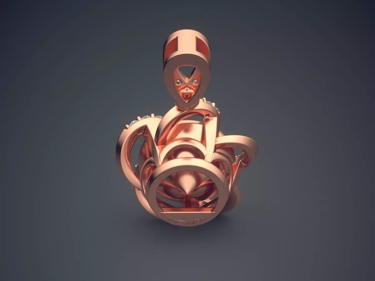 Pendant CAD-6732 3D print model_2