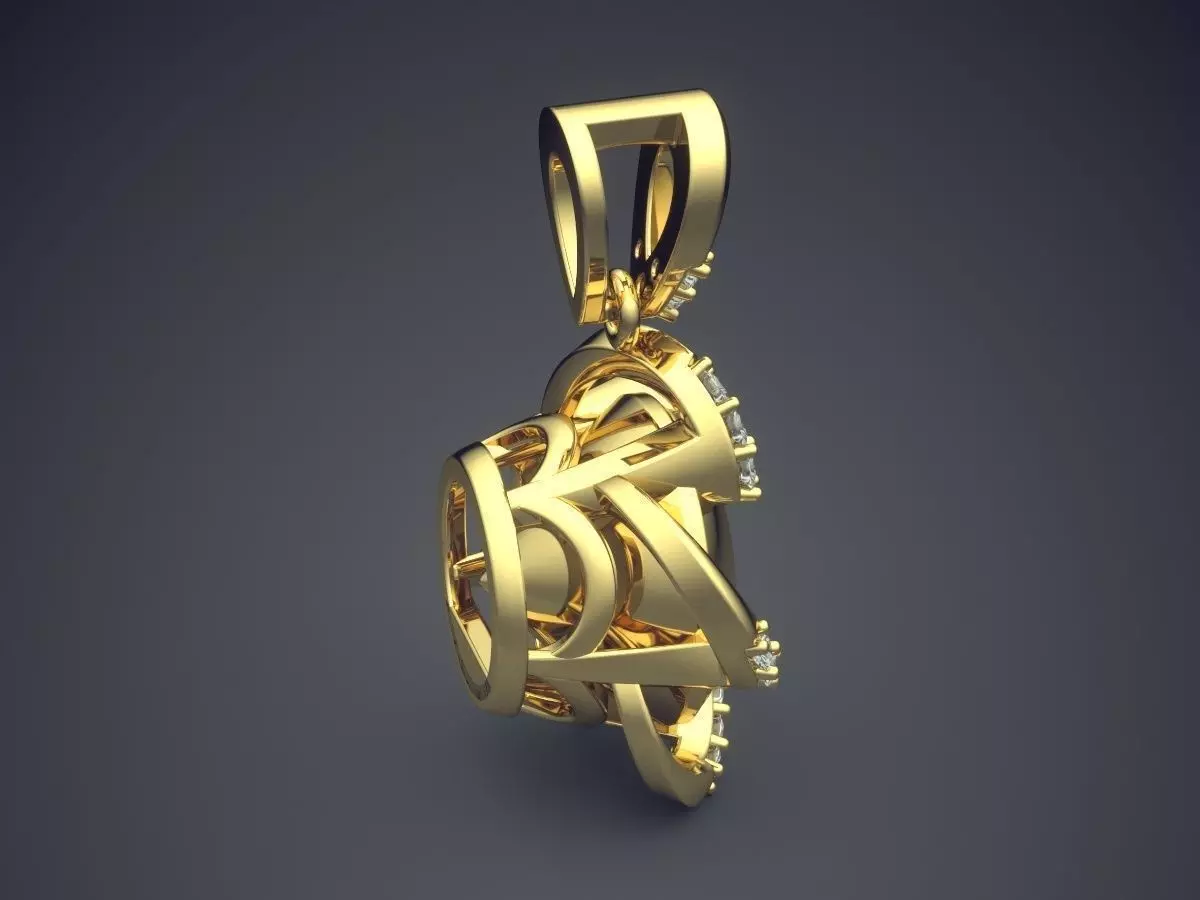Pendant CAD-6732 3D print model_3
