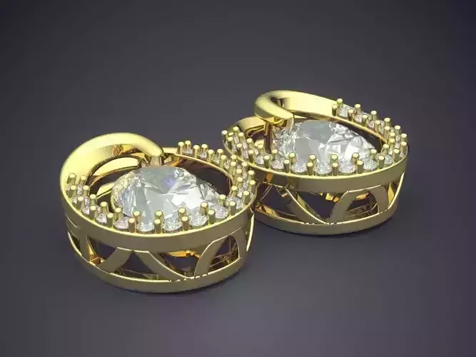 Pendant With Diamonds CAD-6719 3D print model