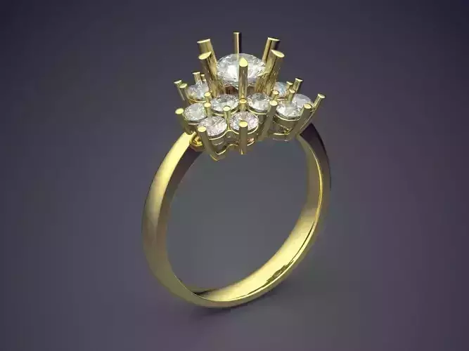 Engagement Diamond Ring CAD-6712