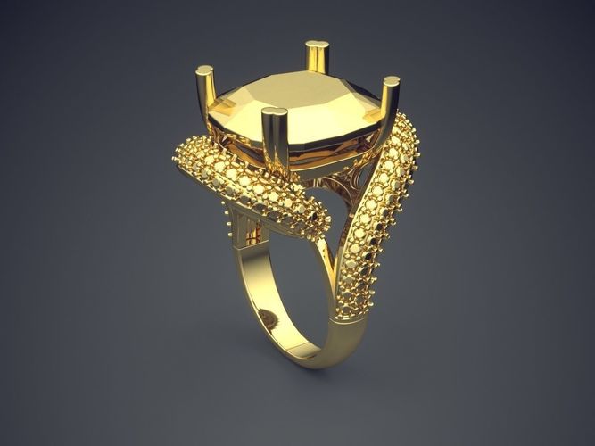 Unique Ring CAD-6702 3D print model