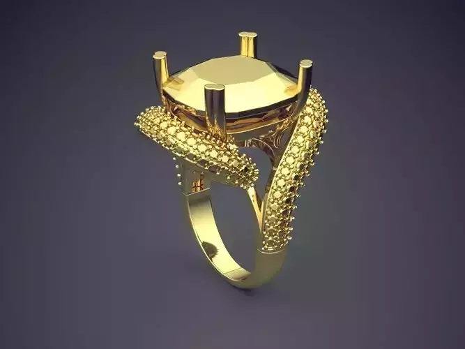 Unique Ring CAD-6702