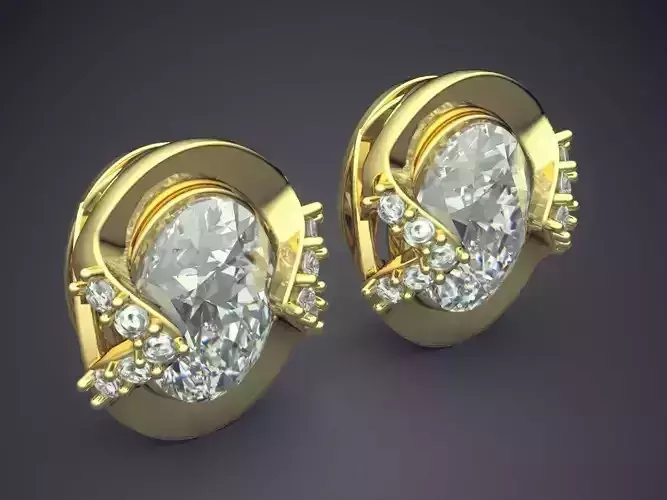 Diamond Earrings CAD-6692