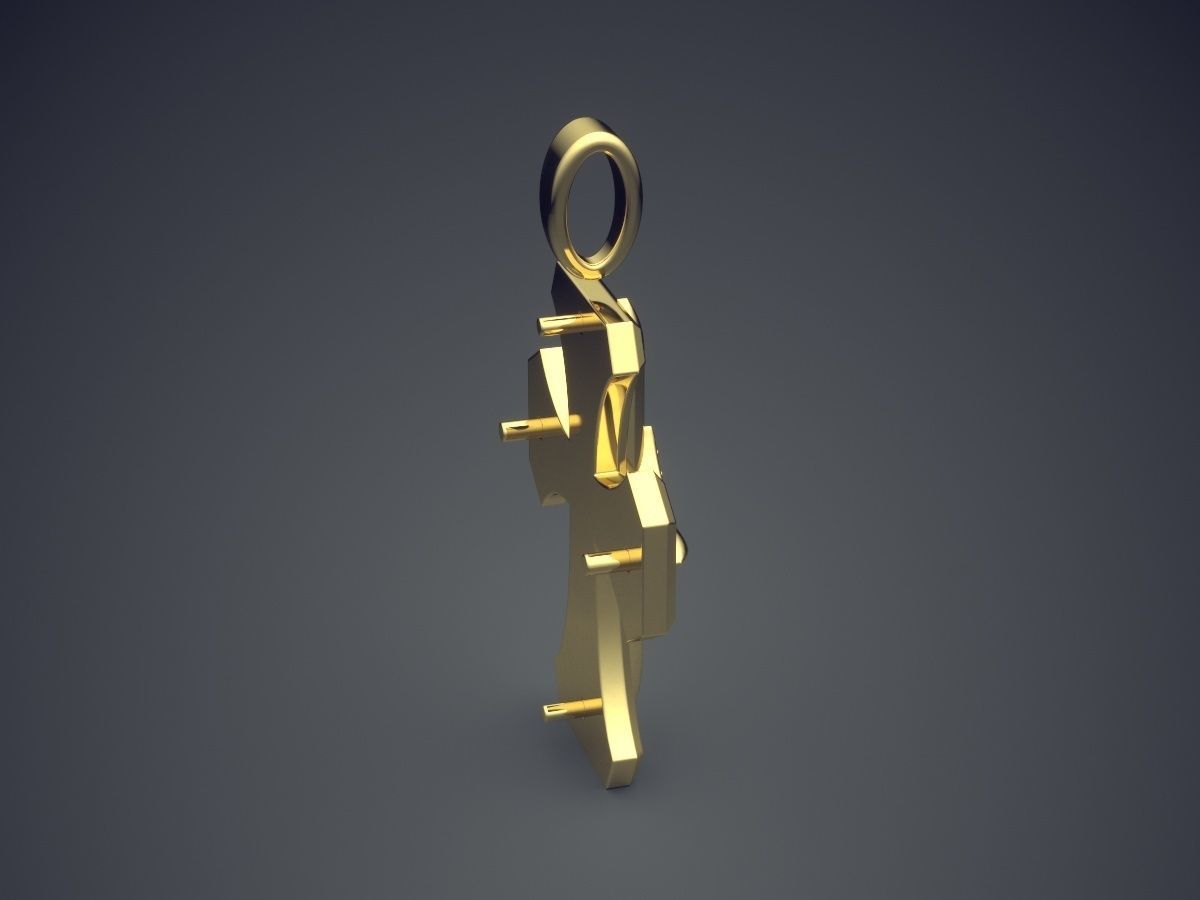 Cross Pendant CAD-6681 3D print model_3