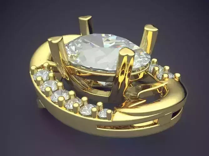 Diamond Pendant CAD-6663