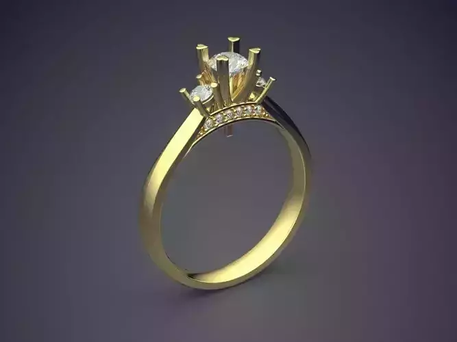 Engagement Ring With Diamond CAD-6656