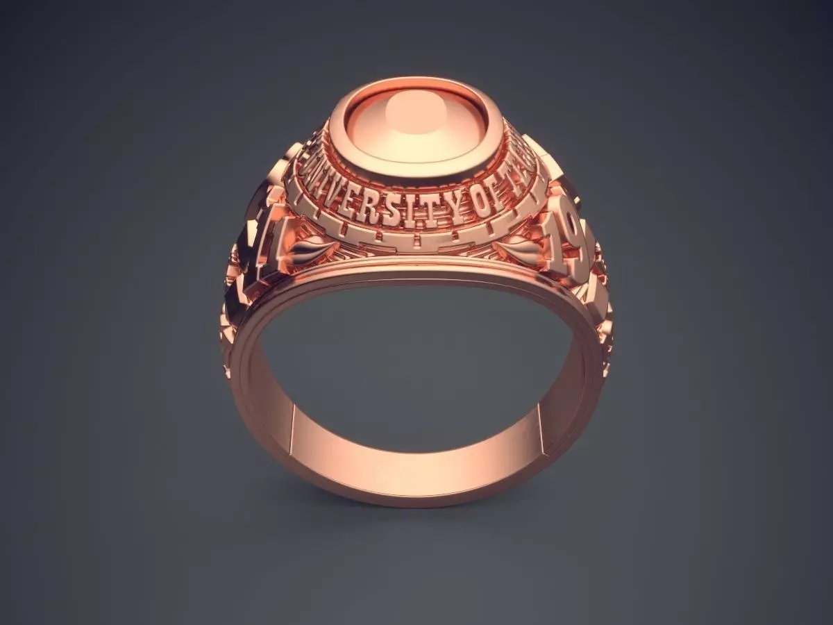 Thick Engraved Textured Ring CAD-6634 3D print model_2