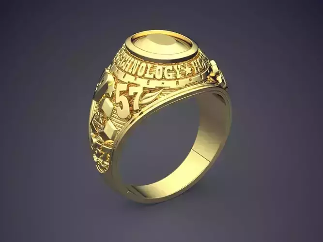 Thick Engraved Textured Ring CAD-6634 3D print model