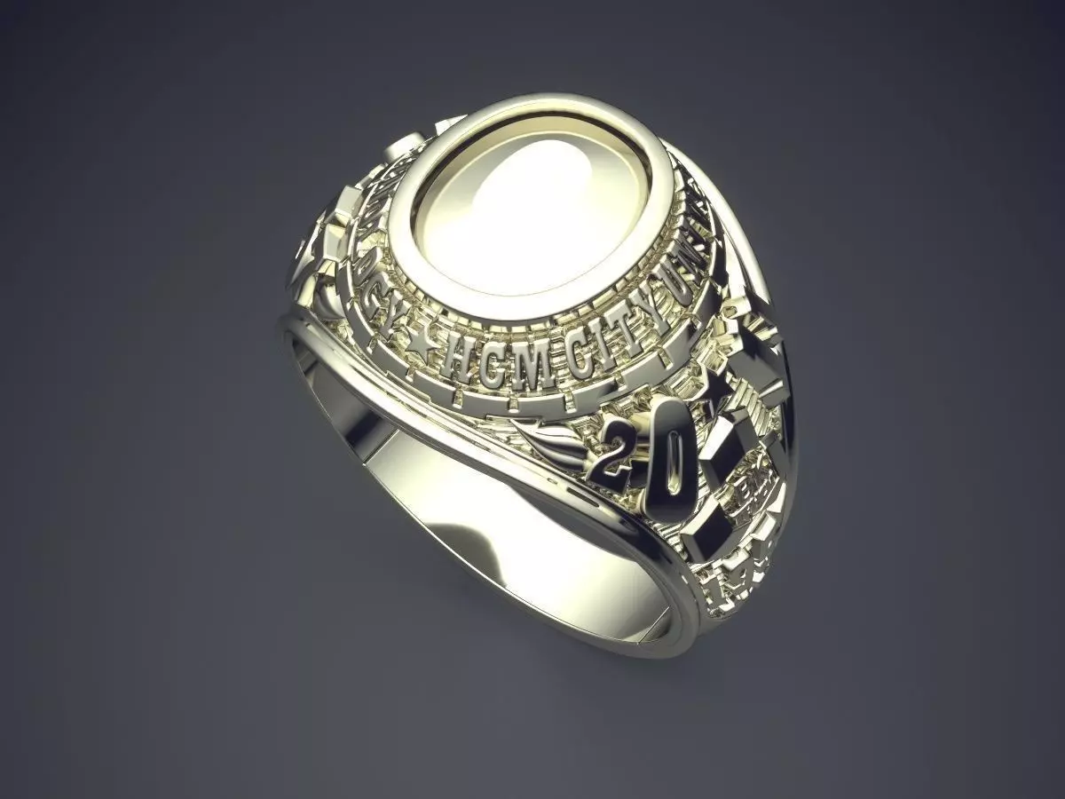 Thick Engraved Textured Ring CAD-6634 3D print model_1