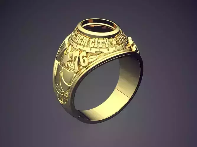 Thick Engraved Textured Ring CAD-6631