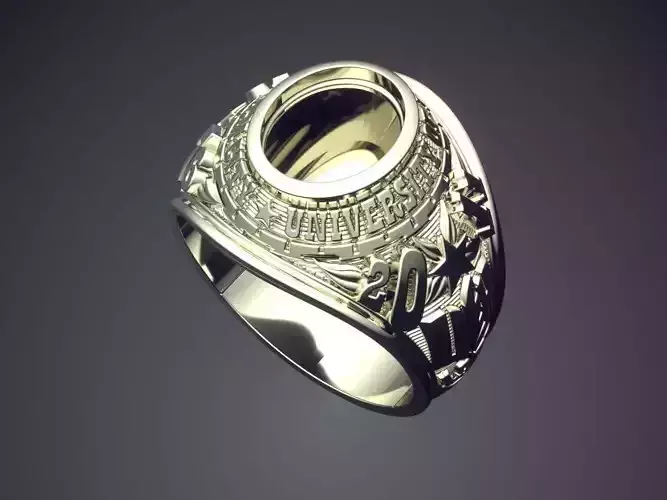 Thick Engraved Textured Ring CAD-6631