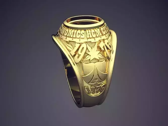 Thick Engraved Textured Ring CAD-6631