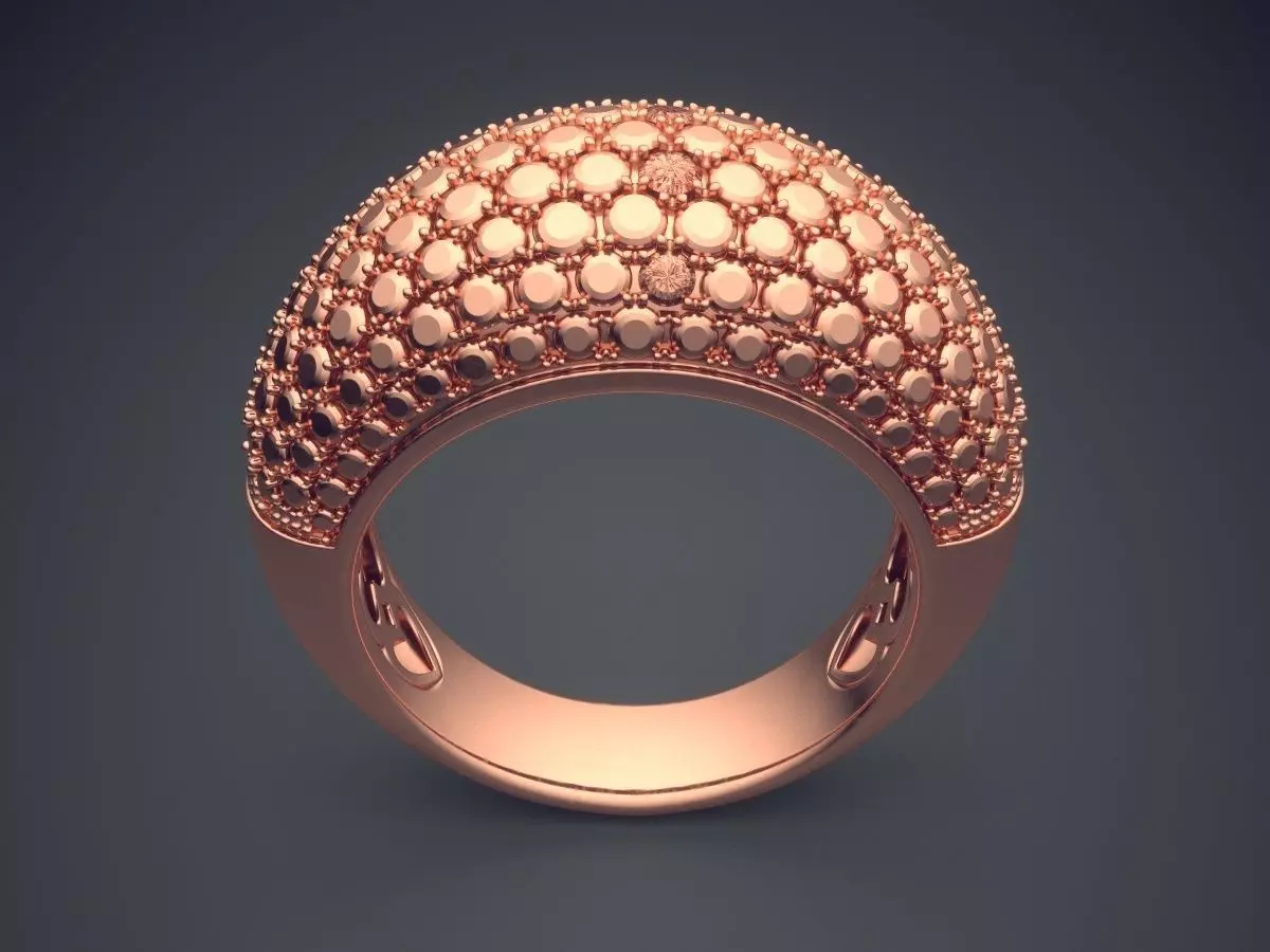 Textured Ring CAD-6629 3D print model_2