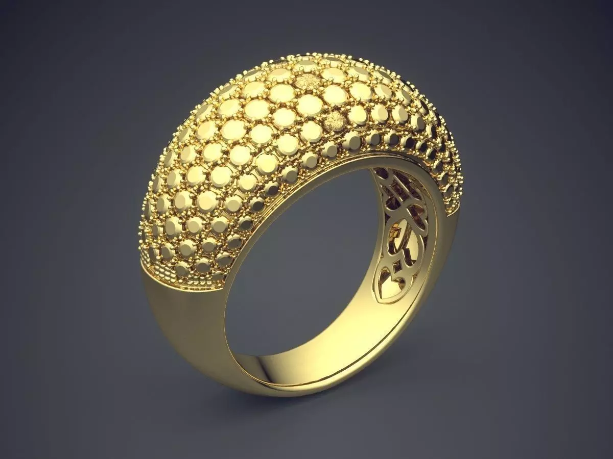 Textured Ring CAD-6629 3D print model_0