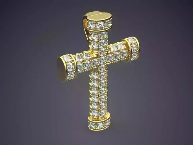 Cross Diamond Pendant CAD-6626