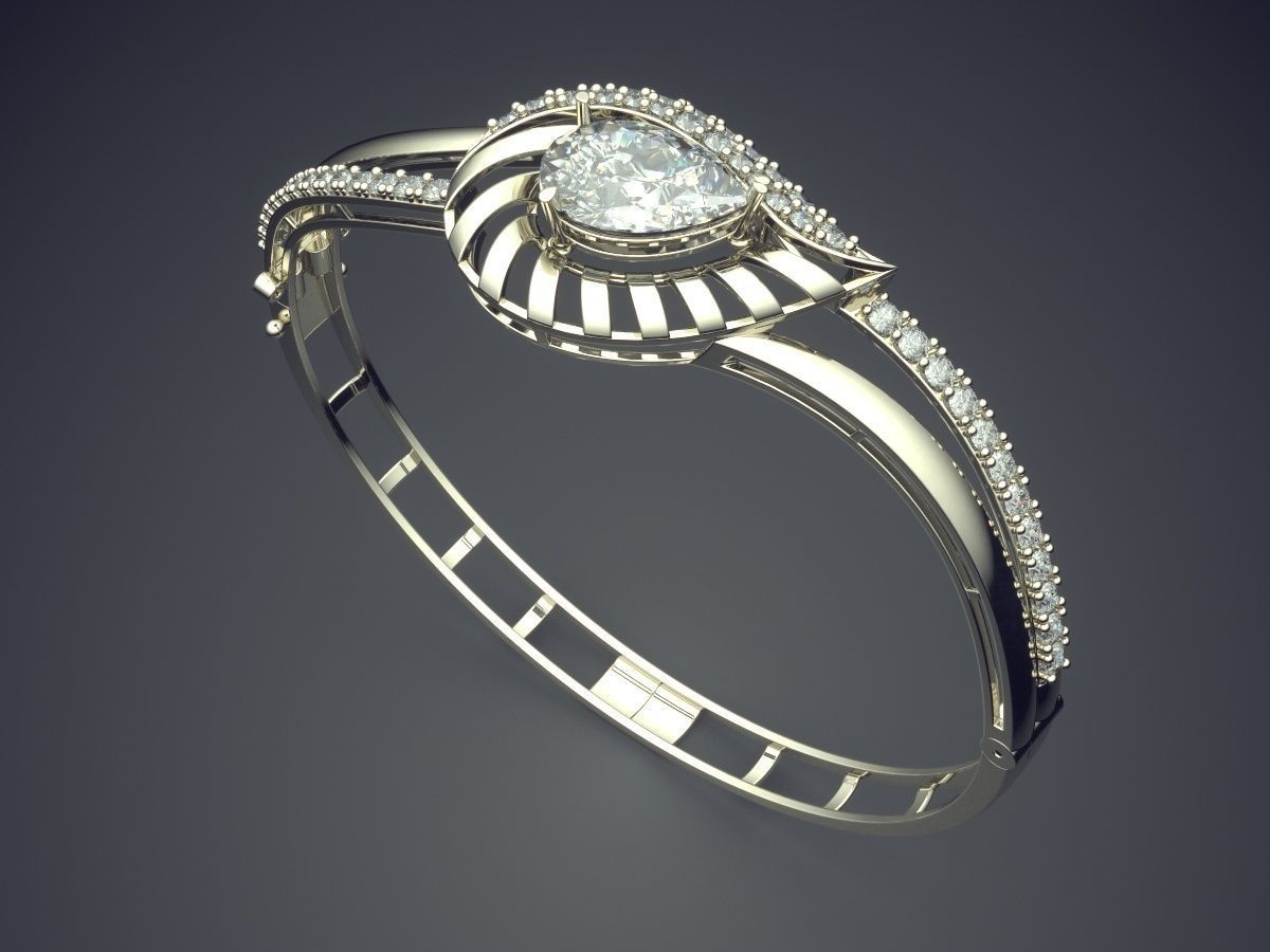 Bracelet With Diamonds CAD-6612 3D print model_1