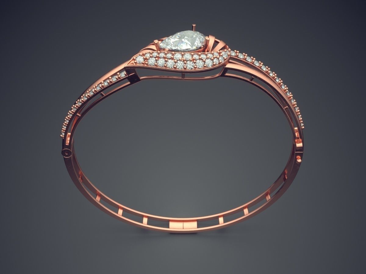 Bracelet With Diamonds CAD-6612 3D print model_2