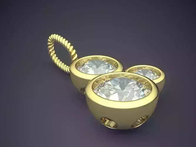 Pendant With Diamonds CAD-6611