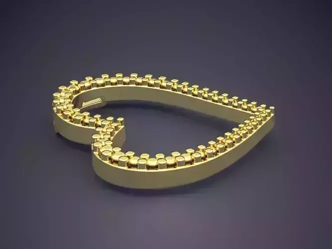 Heart Shape Pendant CAD-6610