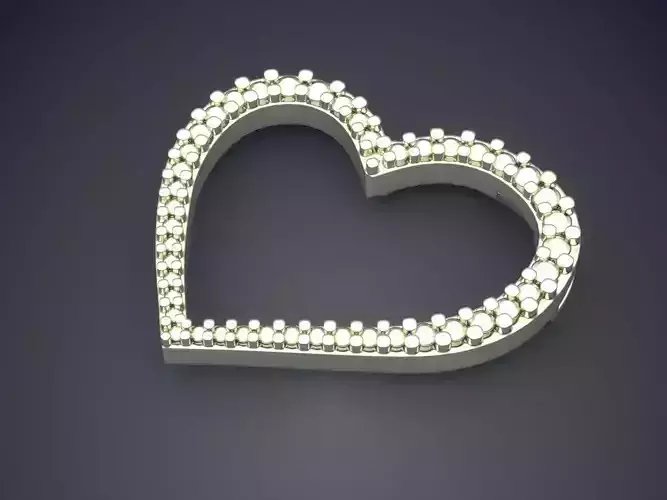 Heart Shape Pendant CAD-6610