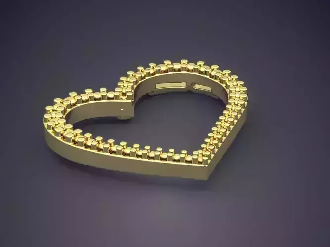 Heart Shape Pendant CAD-6610 3D print model