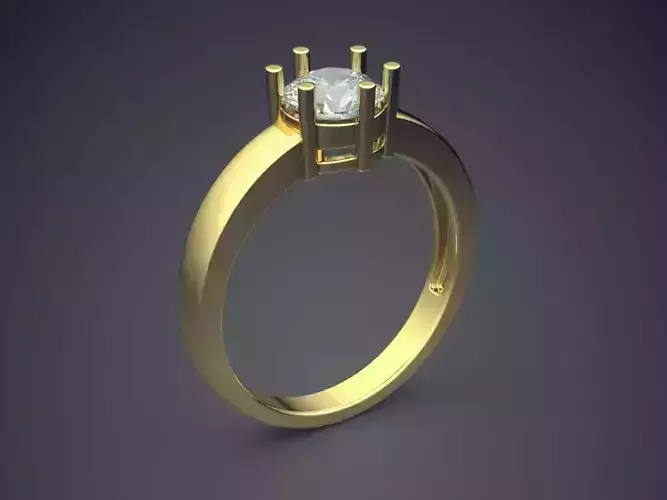 Engagement Ring With Diamond CAD-6609