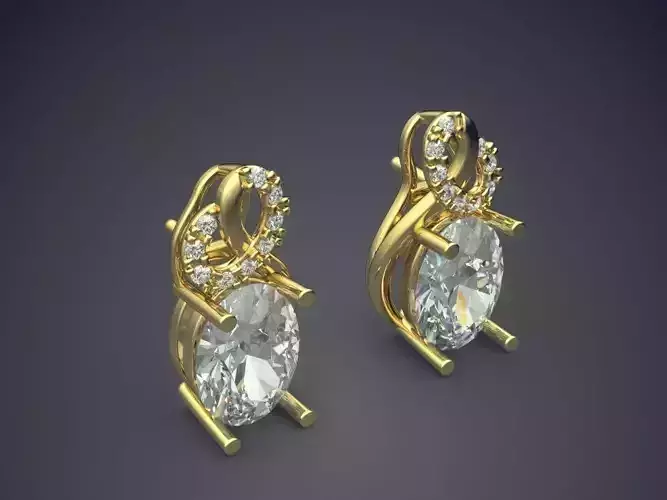 Earrings With Diamonds CAD-6599